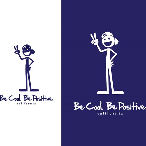 Be Cool. Be Positive. | California Headwear Diseño de armyati