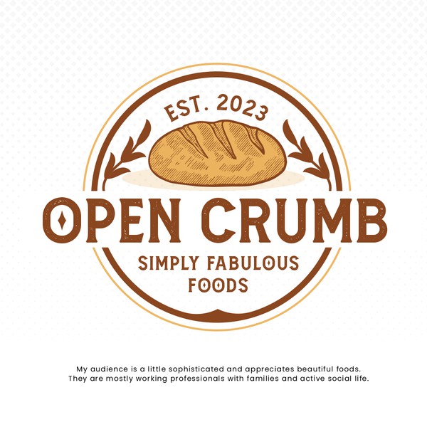 Diseño de A·mi·a·ble™ titulado "OPEN CRUMB"