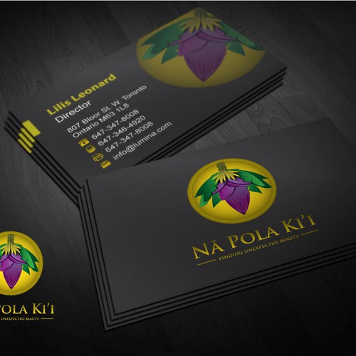 logo and business card for Nã Pola Ki'i