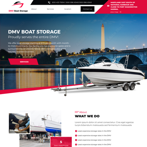 Landing page for Boat Storage Company Design von Moro@99