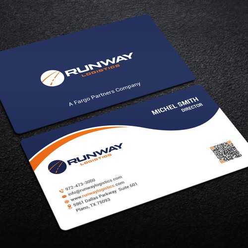 Runway Logistics Business Card Design by Ellestudio™