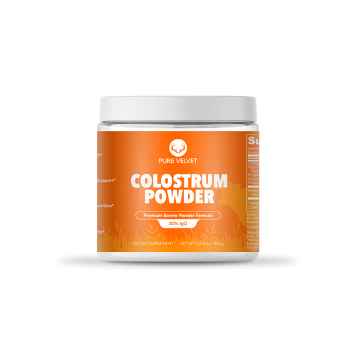 Re-design Supplement Label to capture Amazon shopper attention & boost CTR - Colostrum Powder Diseño de Kedhe
