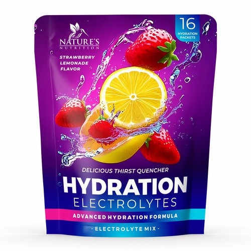 Refreshing Hydration Electrolytes Design Needed for Nature's Nutrition Design by GenScythe