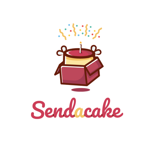 Send A Cake needs a gorgeous fun logo Design by Emmevi_design