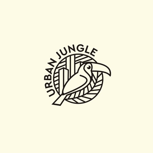 Logo for "Urban Jungle - Bar" - a jungle themed, modern and innovative restaurant Design by Byte&Pixel