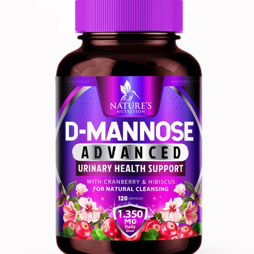 Colorful D-Mannose Design Needed for Nature's Nutrition Design réalisé par agooshe