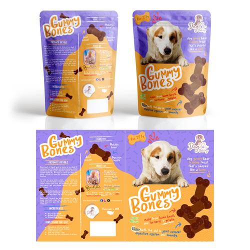 Dog ice cream cup label, Product packaging contest