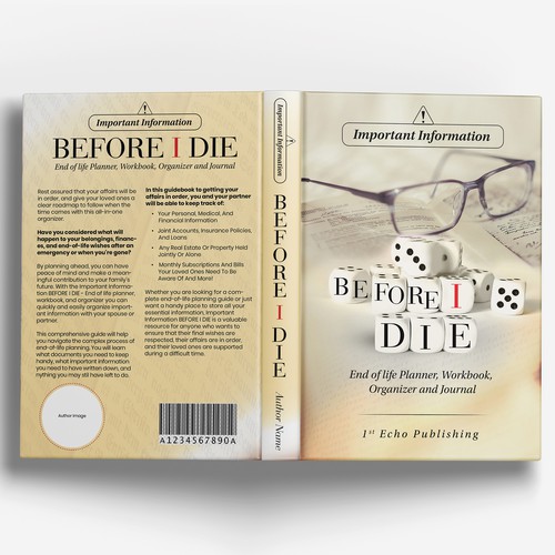 Engaging cover for end of life information journal directed towards 40+ year olds Design by ✨vijays~amazing✨