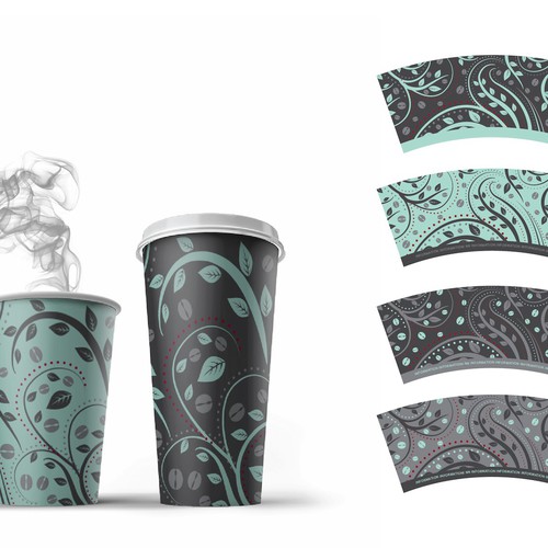 Artwork Design for Paper Cups Diseño de OpArt