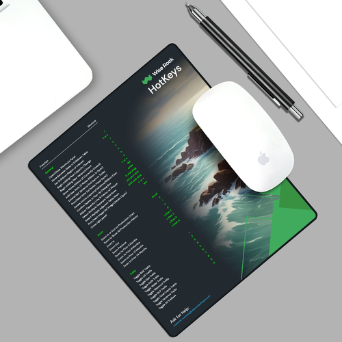 Mouse Pad Image to Showcase Company Logo & Software Hotkeys (7.75×9.25″ Mouse Pad) Design by Varian Wyrn