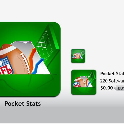 NFL themed iPhone app:  Launch icon, and loading screen Design by frankbrox