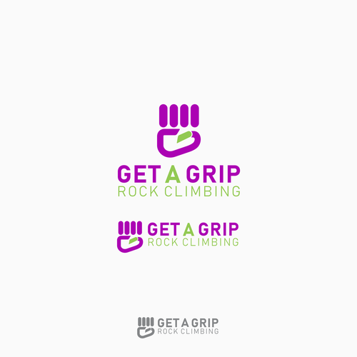 Get A Grip! Rock Climbing logo design Design von tembangraras