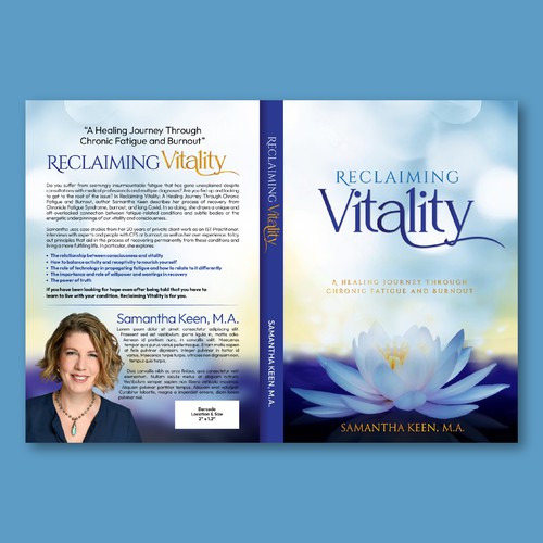 Cover for a spiritual healing book that helps combat fatigue and burnout Design by Creative_Crafter