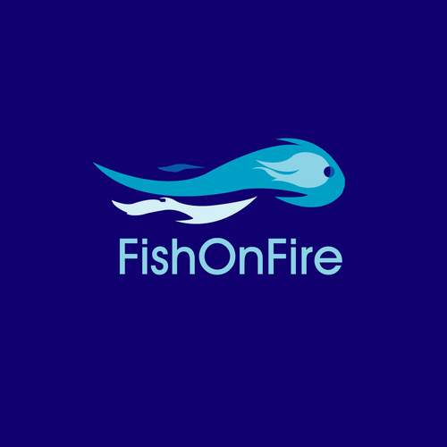 Fish on Fire - Internet Services Logo Design by wakenabeb