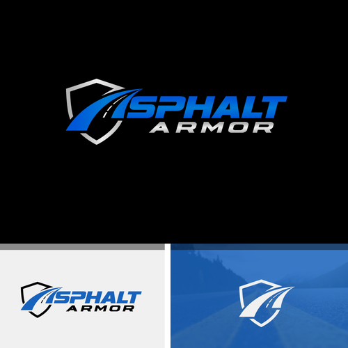 Powerful logo design for the most durable asphalt coating available Design by shadow`art