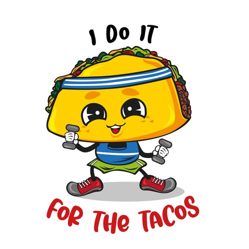 Taco t-shirt designs for children's clothing company. Design by Ronny Hermawan