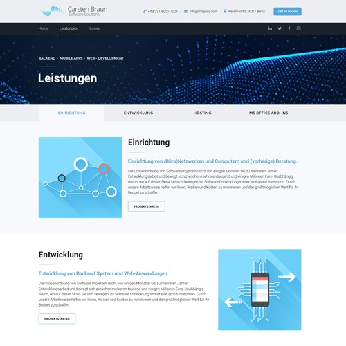 Proposta di design per un contest della categoria Design di sito web realizzata da LouisDesign