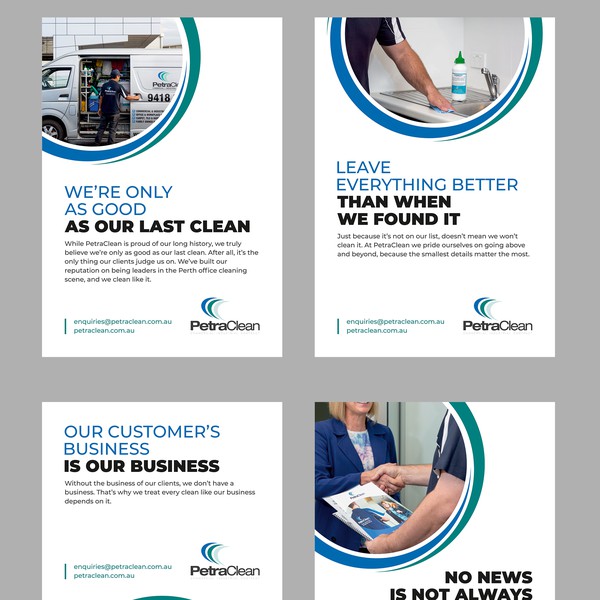 Diseño de ⭐️ star.desinz ⭐️ titulado "PetraClean Brochure Design"