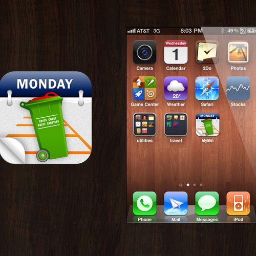 icon or button design for MyBin iPhone App Design por Magic Graphic