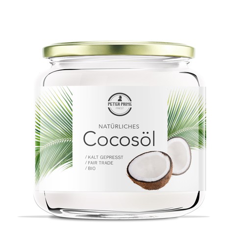 "Edles Design für hochwertiges Bio Cocos Öl" ganador Etiquetas de producto por Lisschen