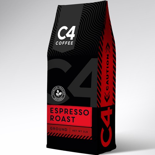 Design di Help me create powerful coffee packaging for C4 Coffee. di BrSav