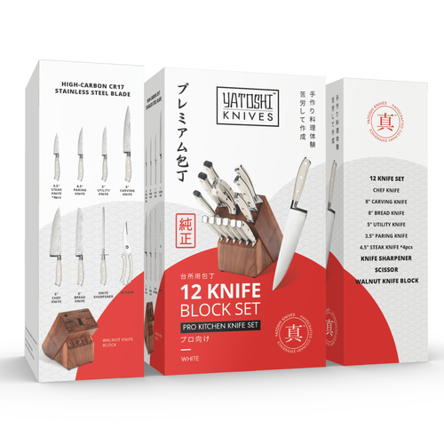 Kitchen knife block set packaging, Product packaging contest