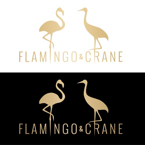 Flamingo & Crane Design by CostinLogopus