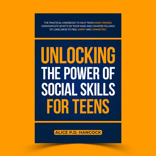 Minimalist Book cover for Teens ages 13-18 suffering from social anxiety and need to learn social skills Design por KMS Arafat