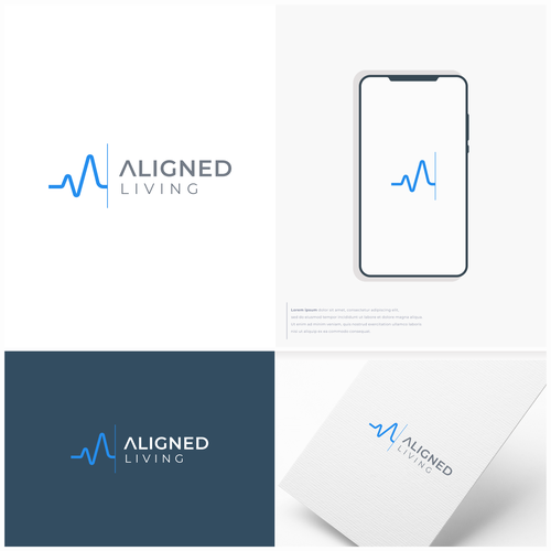 Modern yet simple logo. Think about how to play off of “aligned"- physical, mental, social health alignment Design by PATKIJING!