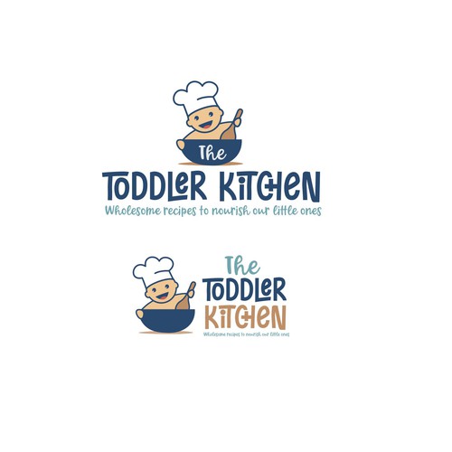 Fun logo for a food blog company focused on toddler and family nutrition and recipes. Design by meryofttheangels77