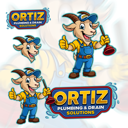 Design a bold GOAT mascot logo for a San Diego plumbing company Design by Evanscrea™