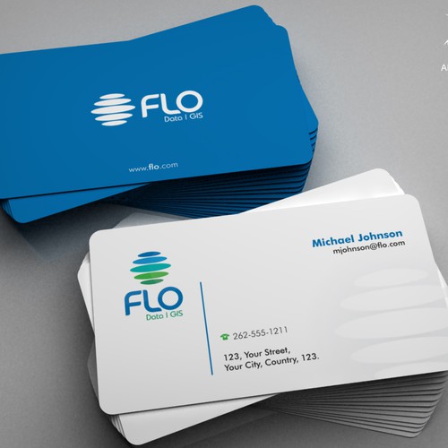 Business card design for Flo Data and GIS Design by DesignsTRIBE