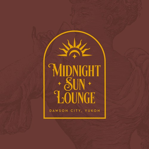 Midnight Sun Lounge logo for Dawson City, Yukon! Design by najetounis