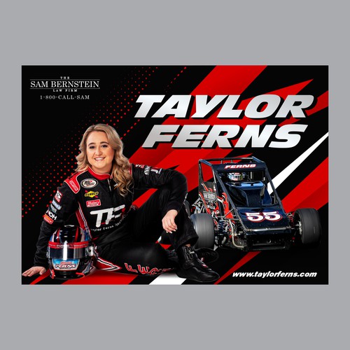 Racecar Driver "Hero Card" Design to appeal to fans Design by Trisixtin