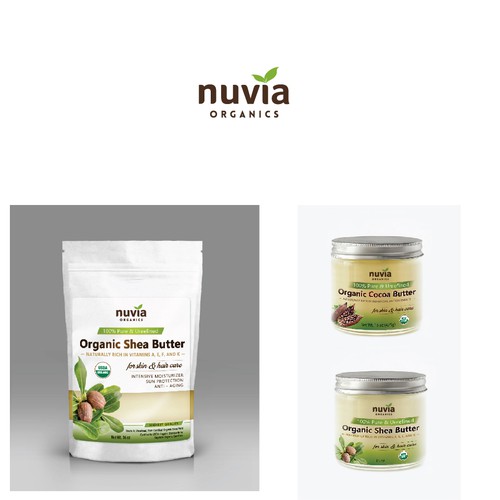 **Easy $$$ **Create a nice look for my new Organic brand name "nuvia"!!** Design by curve&line