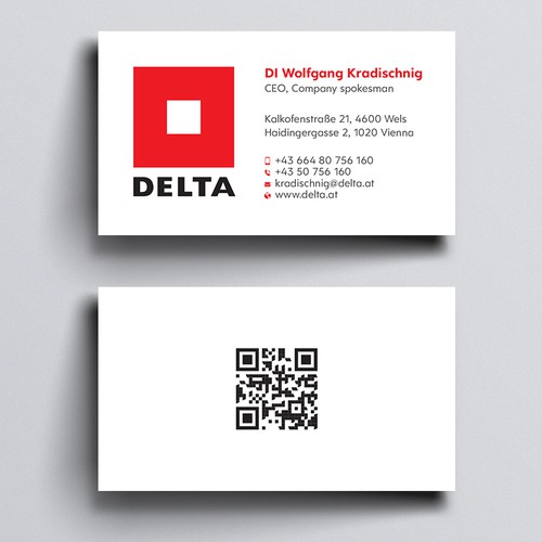 DELTA Business Card Relaunch Design réalisé par Design sp