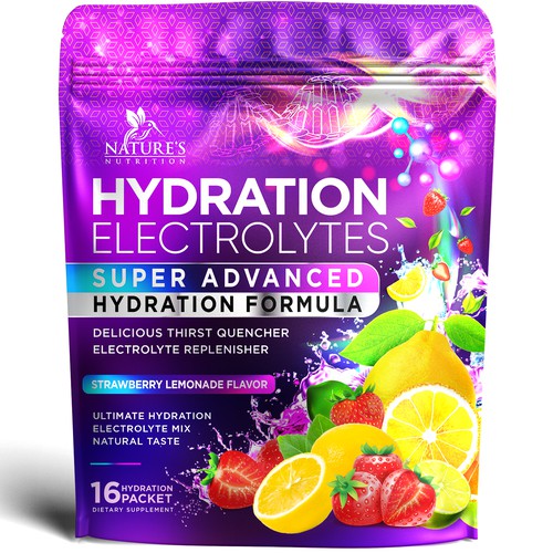 Refreshing Hydration Electrolytes Design Needed for Nature's Nutrition Design by agooshe