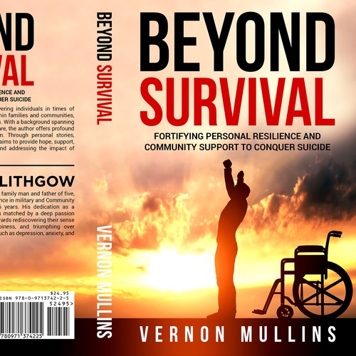 Create a powerful book cover representing resilience & survival in the context of suicide prevention Design by Bigpoints