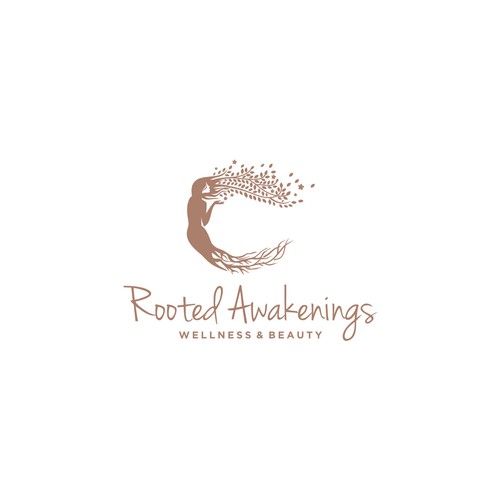 Logo to help empower women in self care to holistically reverse hair loss issues Design by ms.logolady