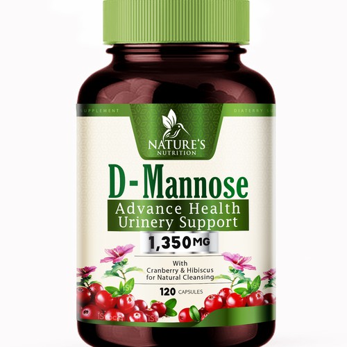 Colorful D-Mannose Design Needed for Nature's Nutrition Design réalisé par agooshe