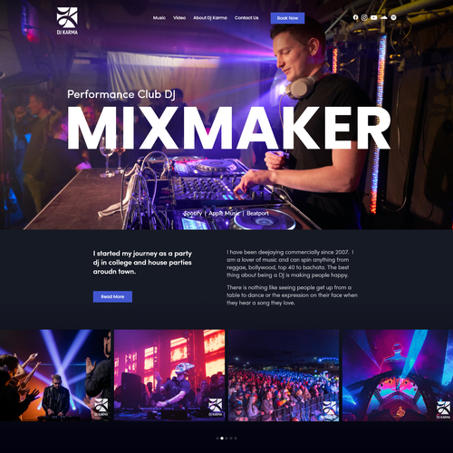 dj karma - playing good music since 2007 Design by ⚡️DesignBull⚡️