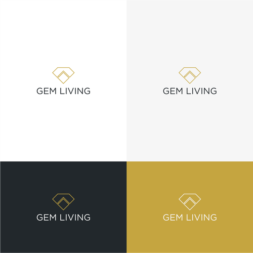 Geometrical, minimalist, modern brand design for Gem Living Design by may_moon