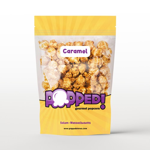 Lets make a POPPIN' popcorn bag design! Design by MishkaBooo design