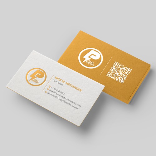 Modern Business Card Design for Electric Energy and Solar Company Design by Taaiebah