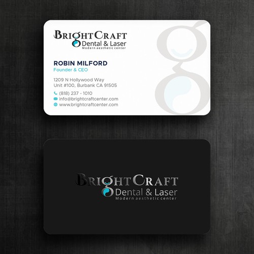 Modern Dental and Medical SPA business card Design réalisé par Felix SH