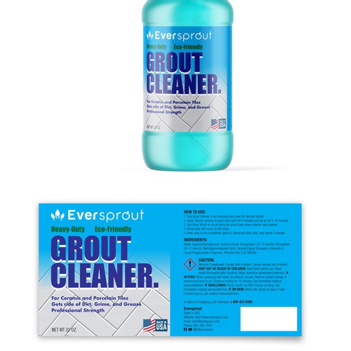 Product Label Design for Eco-Friendly Grout Cleaner Design by Methodologi