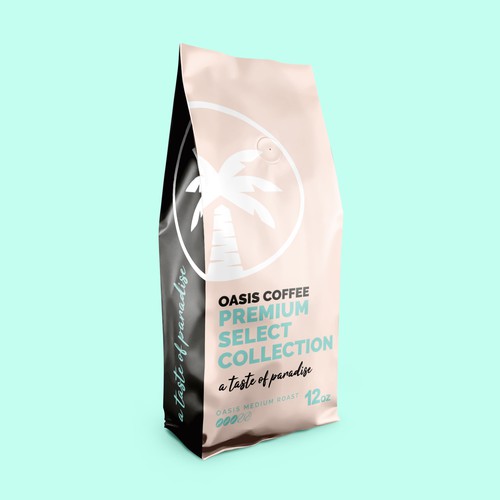 OASIS CAFE COFFEE BEAN PACKAGING DESIGN Design by DOOC.design