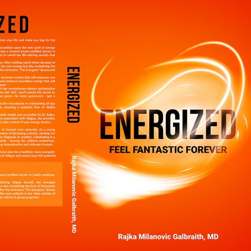 Design a New York Times Bestseller E-book and book cover for my book: Energized Diseño de Evocative ✘