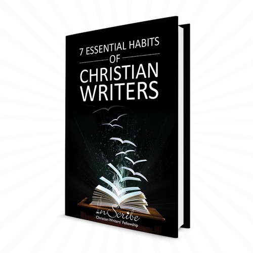 Create a captivating book cover for anthology, 7 Essential Habits of Christian Writers Design by Mila.