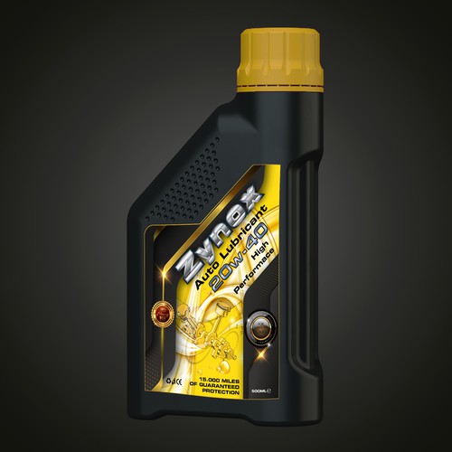 auto lubricant label design | strong , modern and powerful Design by Windmill Designer™